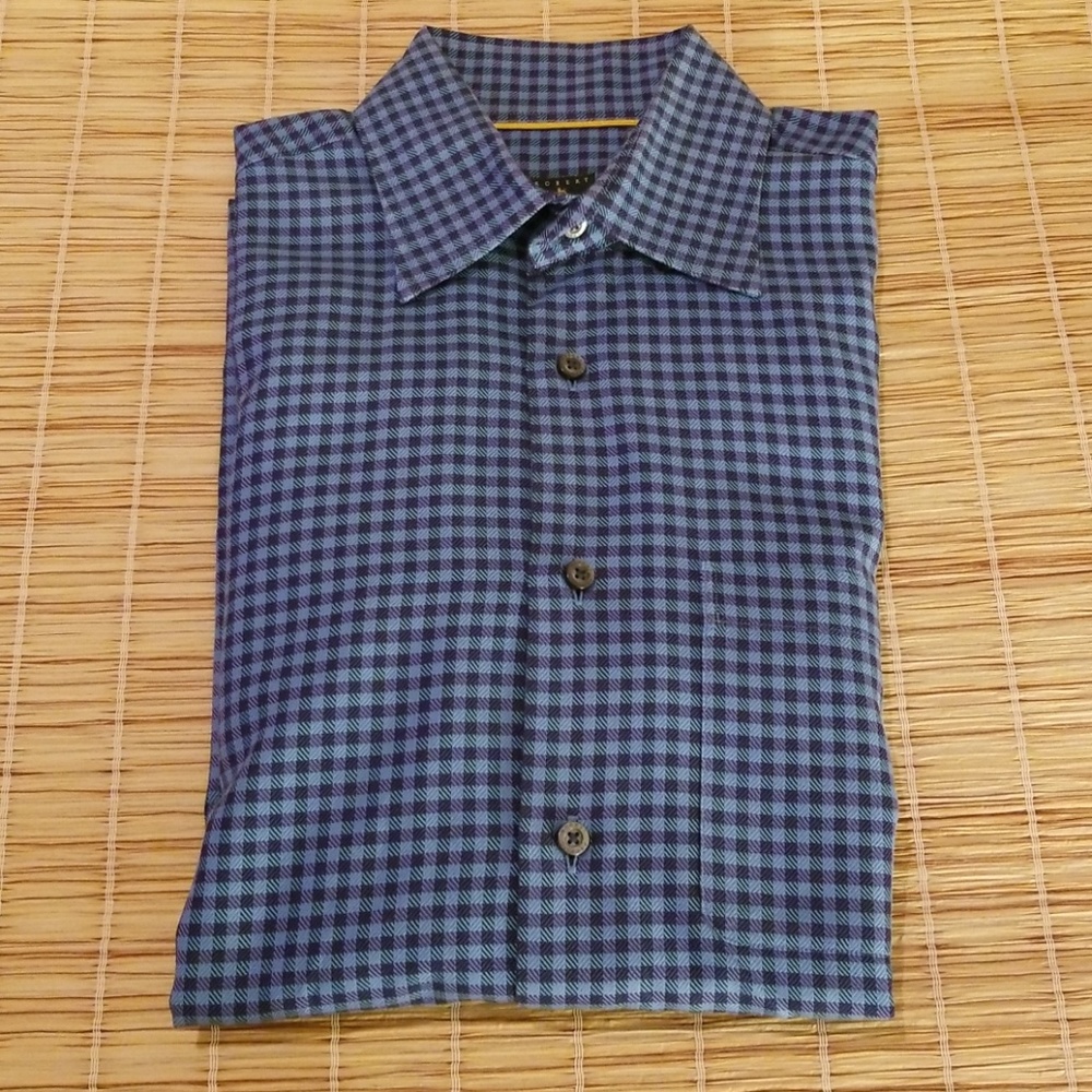 Blue Plaid Robert Talbott Button Down.